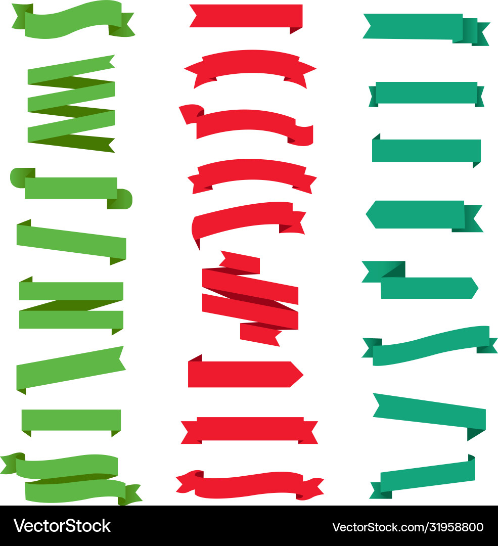 Colorful ribbon isolated white background Colorful ribbon isolated white background vector image