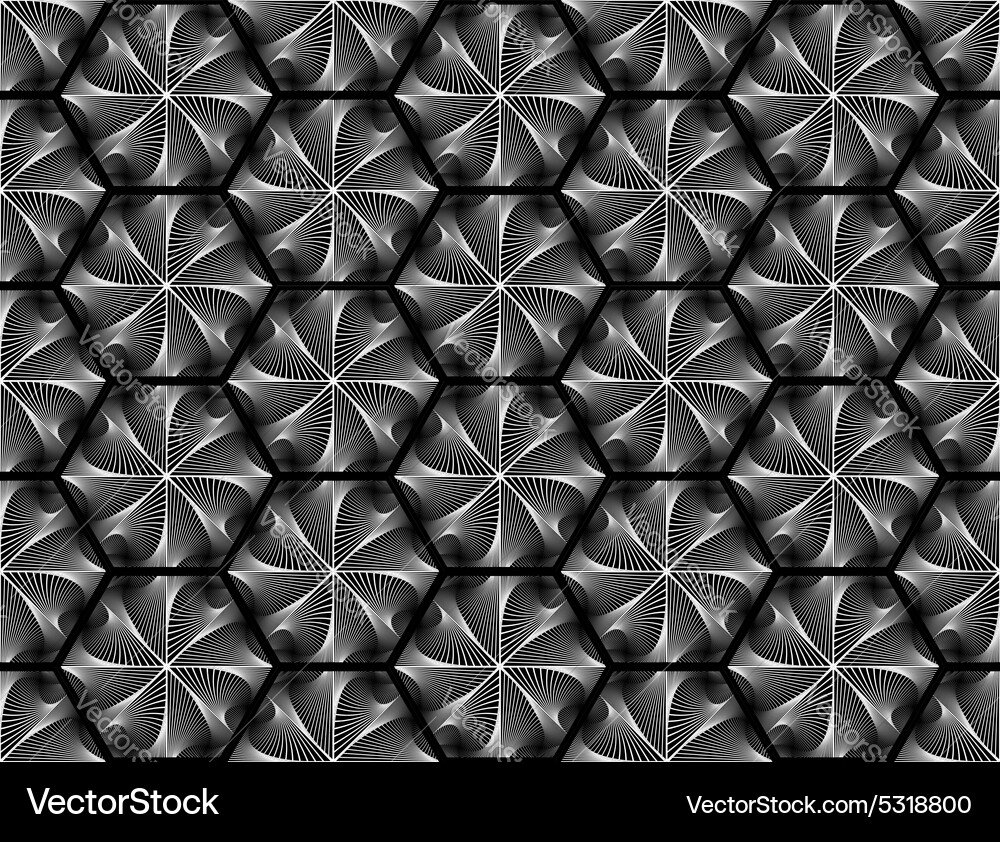 Design seamless monochrome hexagon pattern Vector Image