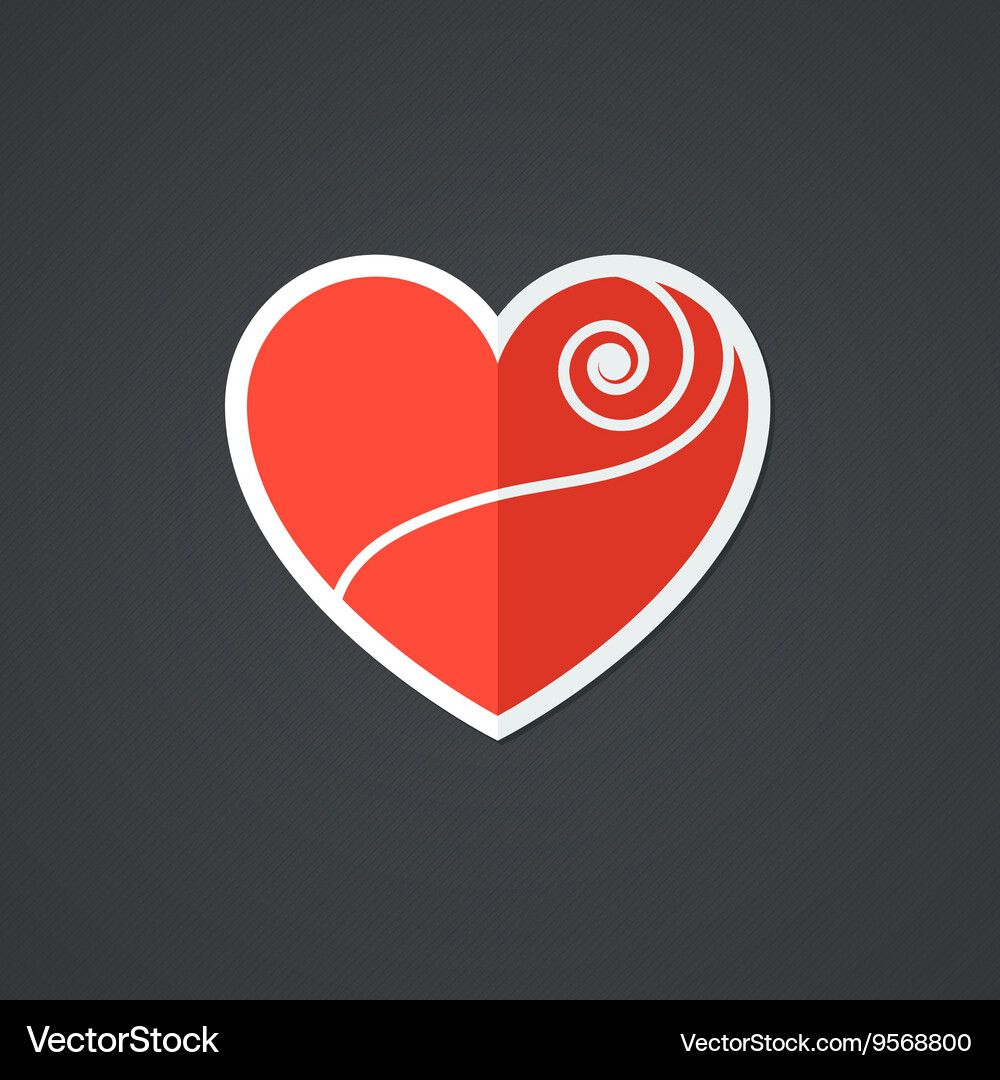 Heart icon single object symbol Vector Image