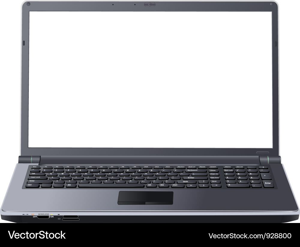 Laptop Shell - Empty vector image