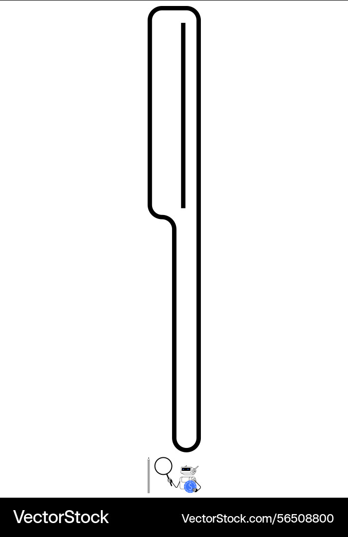Long tuning fork with sound wave concept Long tuning fork with sound wave concept Vector Image