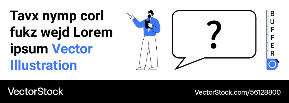 Man presenting concept with speech bubble Man presenting concept with speech bubble vector image