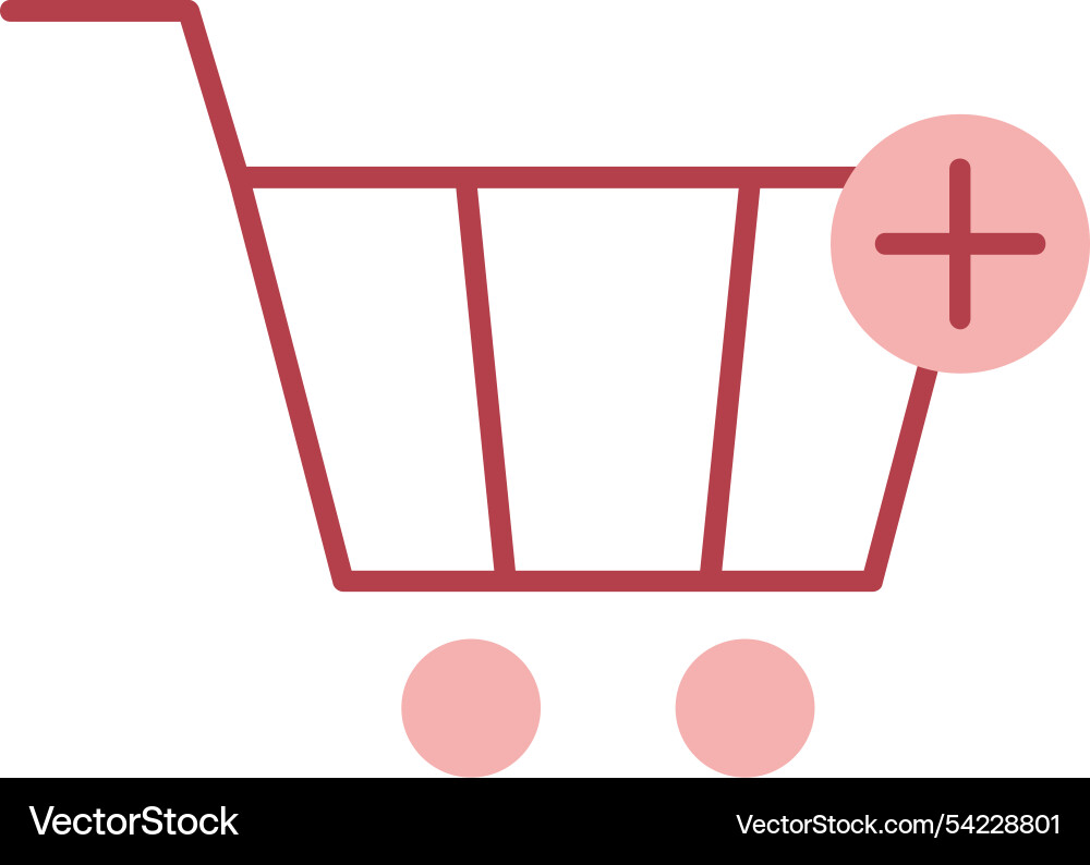 Add to cart line fill icon Vector Image