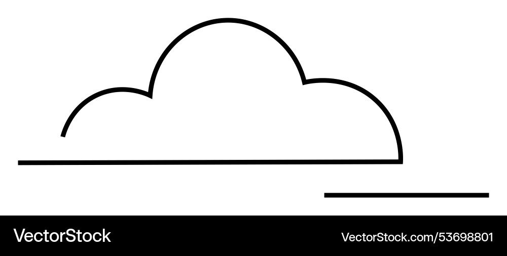 Cloud outline with horizontal lines representing Cloud outline with horizontal lines representing vector image