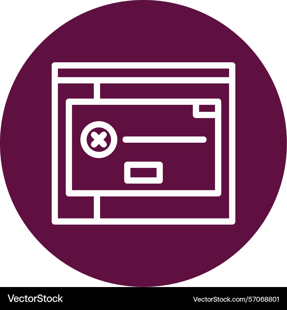 Error line circle style icon design Vector Image