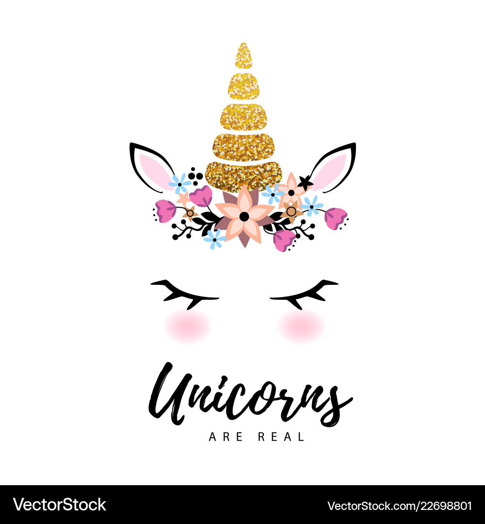 Fantasy animal horse unicorn Fantasy animal horse unicorn vector image