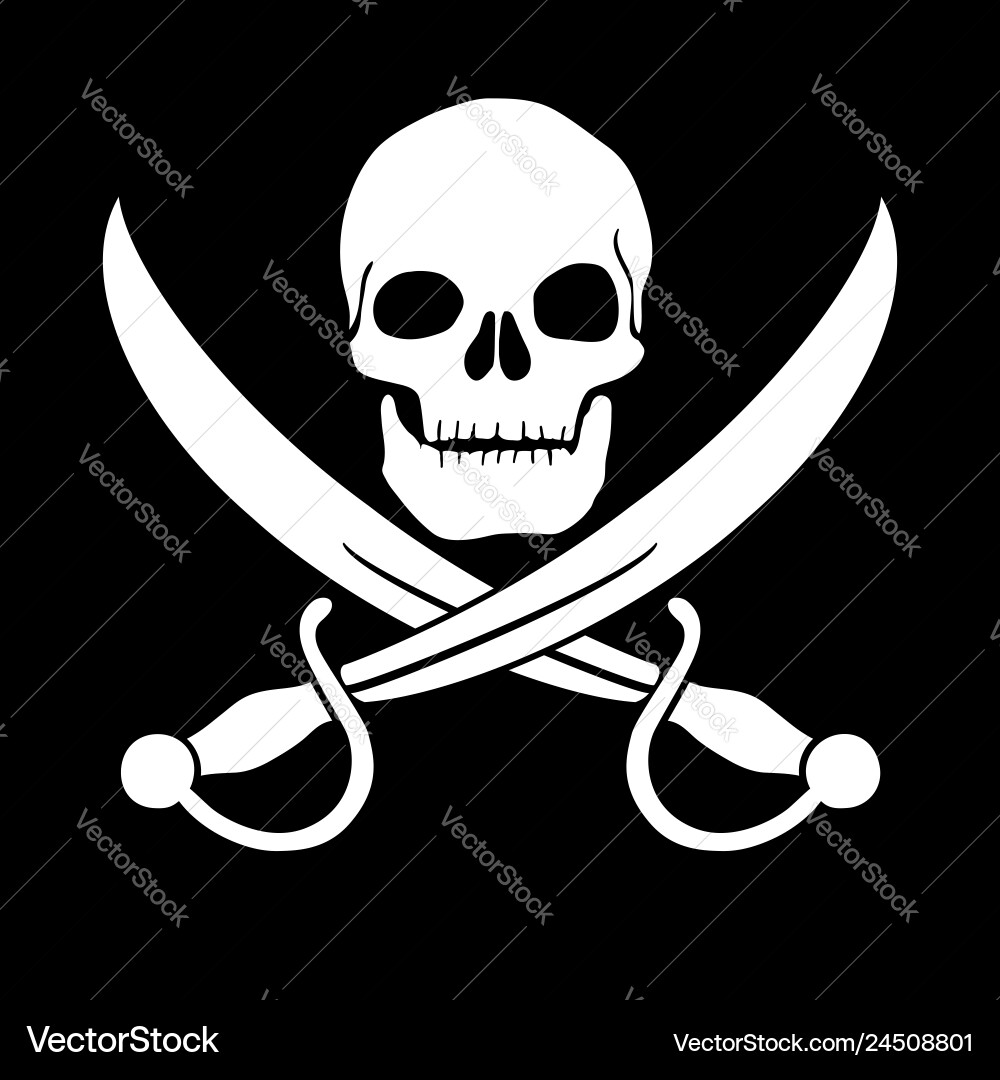 Pirate skull Pirate skull vector image