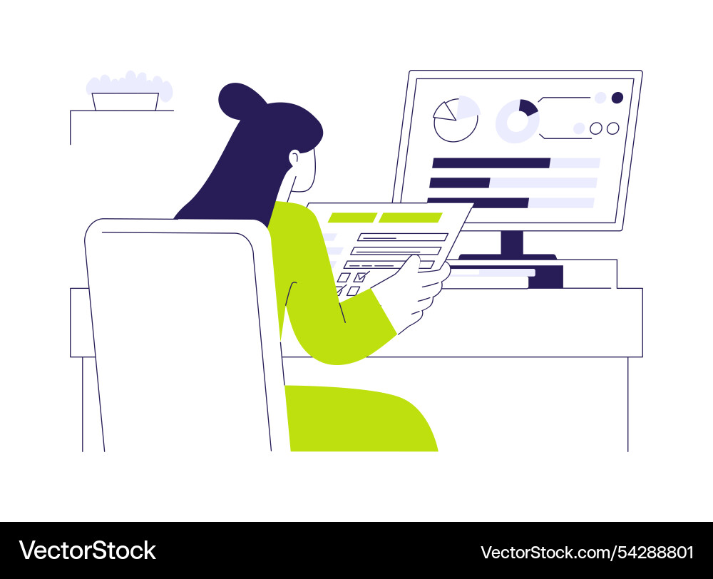 Survey data visualization abstract concept Survey data visualization abstract concept Vector Image