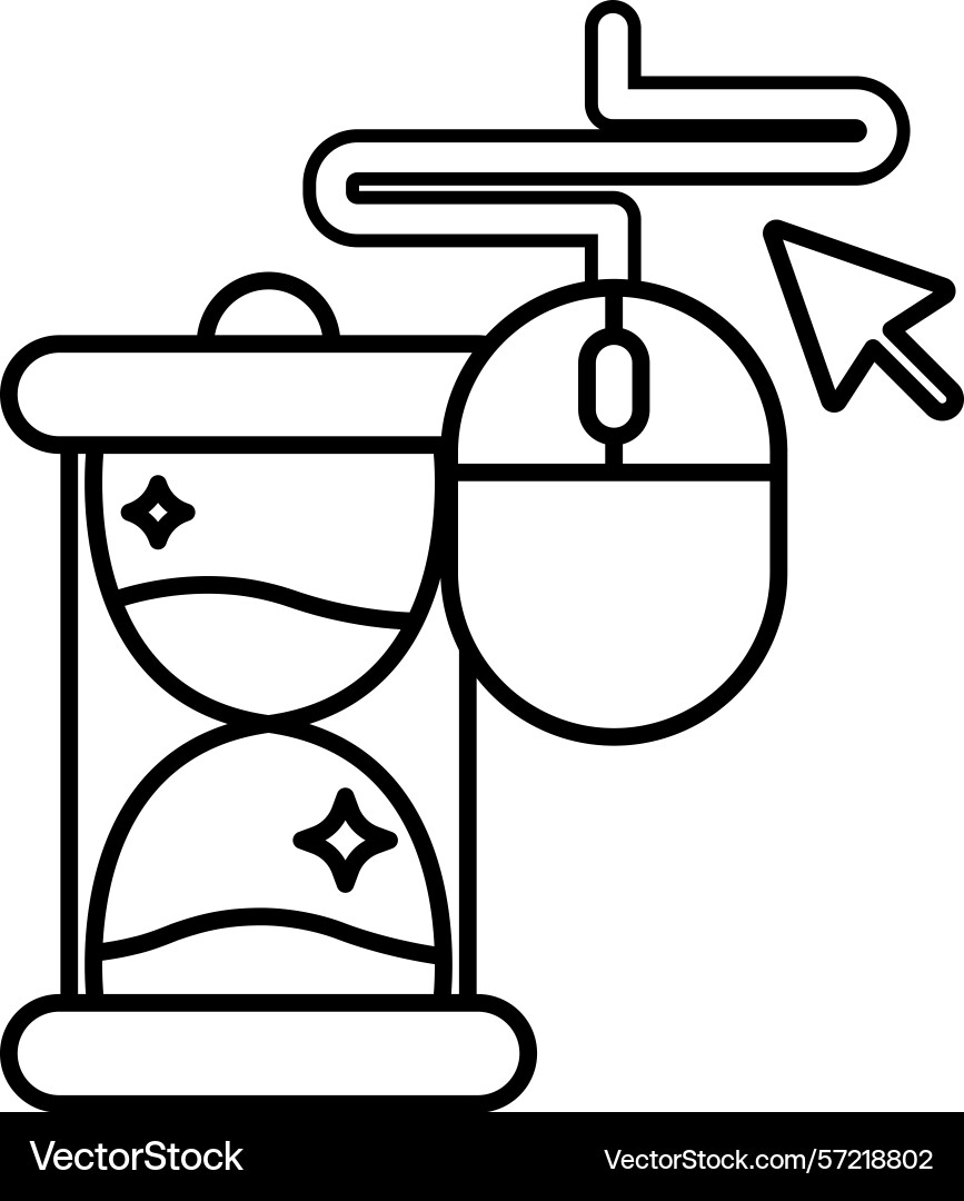 A clock with mouse A clock with mouse Vector Image