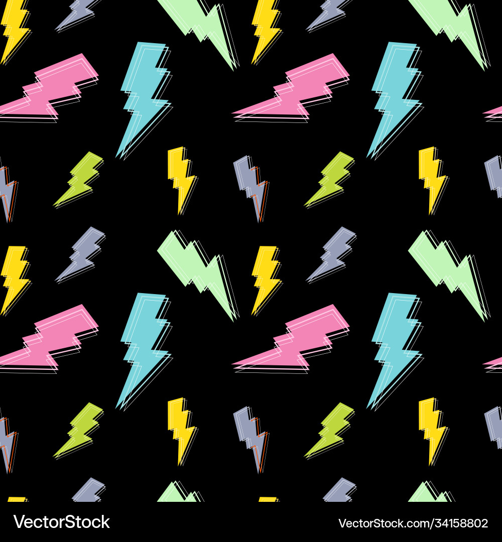 Abstract Lightning Bolt Pattern vector image