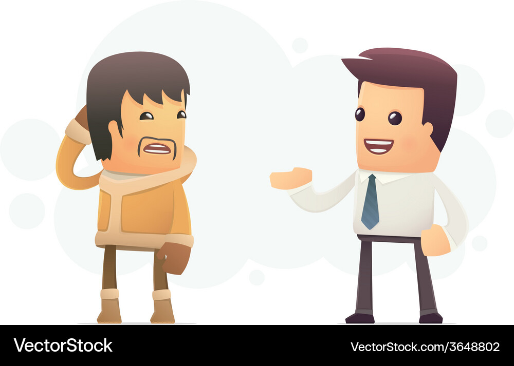 Eskimo not interested in rules of business Vector Image