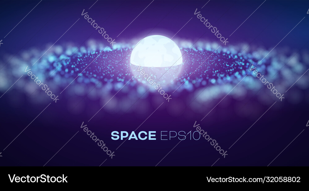 Galaxy in abstract style on light background Vector Image