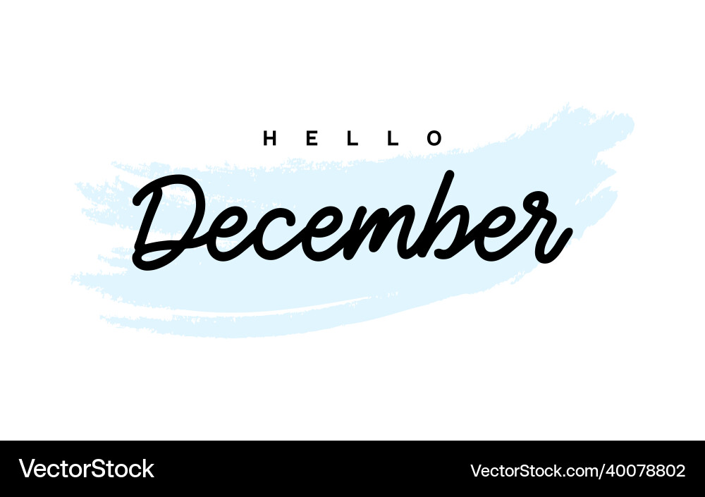Hello winter card modern calligraphy phrase Hello winter card modern calligraphy phrase vector image
