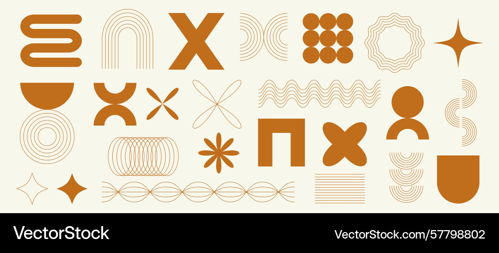 Minimalist geometric line and shape elements Minimalist geometric line and shape elements Vector Image