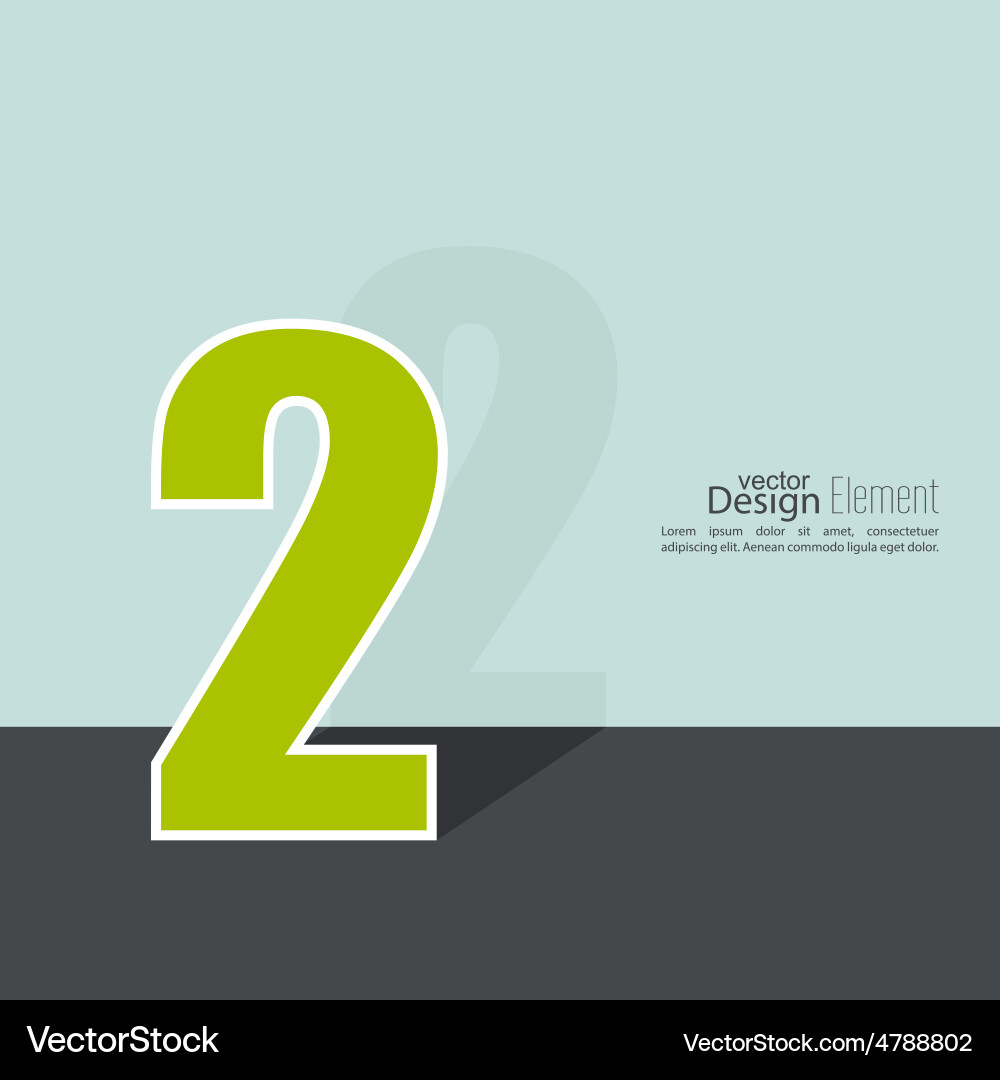 Number 2 Royalty Free Vector Image - VectorStock