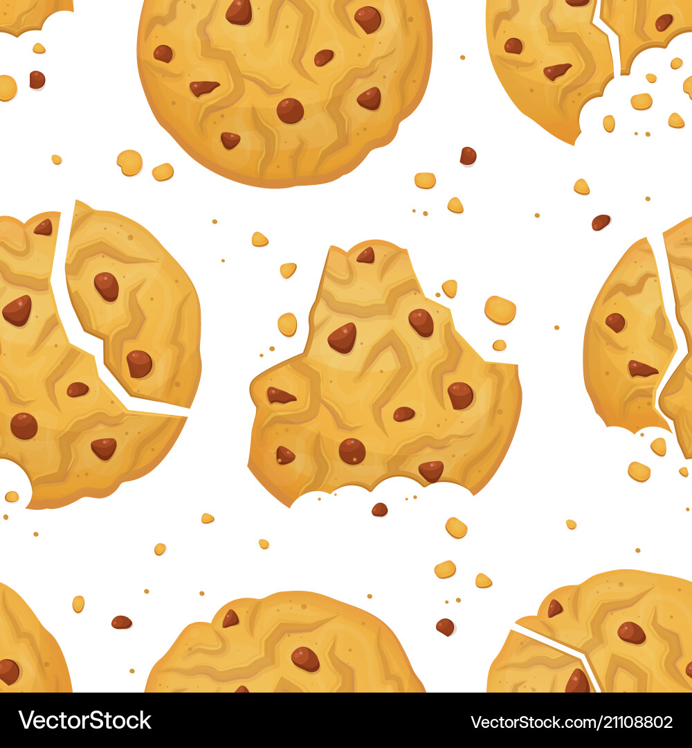 Oatmeal Cookie Pattern vector image
