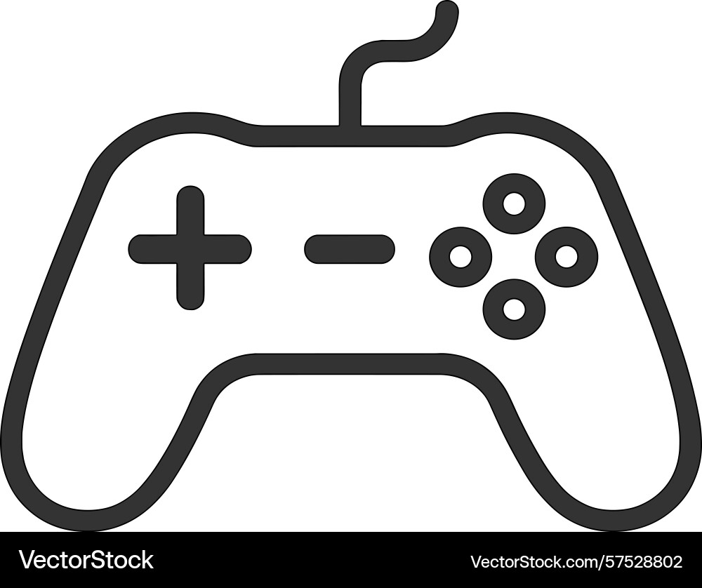 Video game controller displayed on a simple Video game controller displayed on a simple vector image