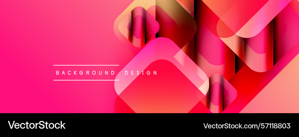 Abstract pink design features overlapping rounded Vector Image