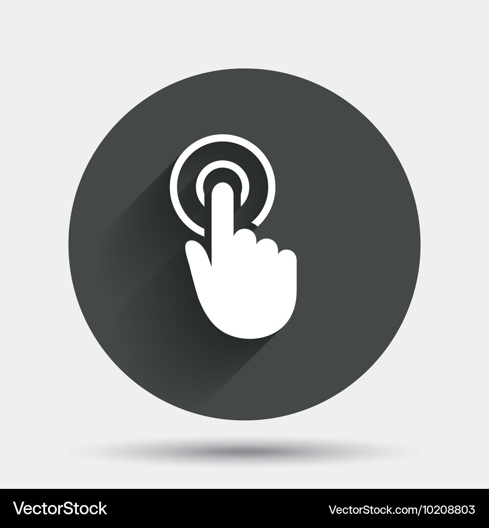 Hand cursor sign icon pointer symbol Vector Image