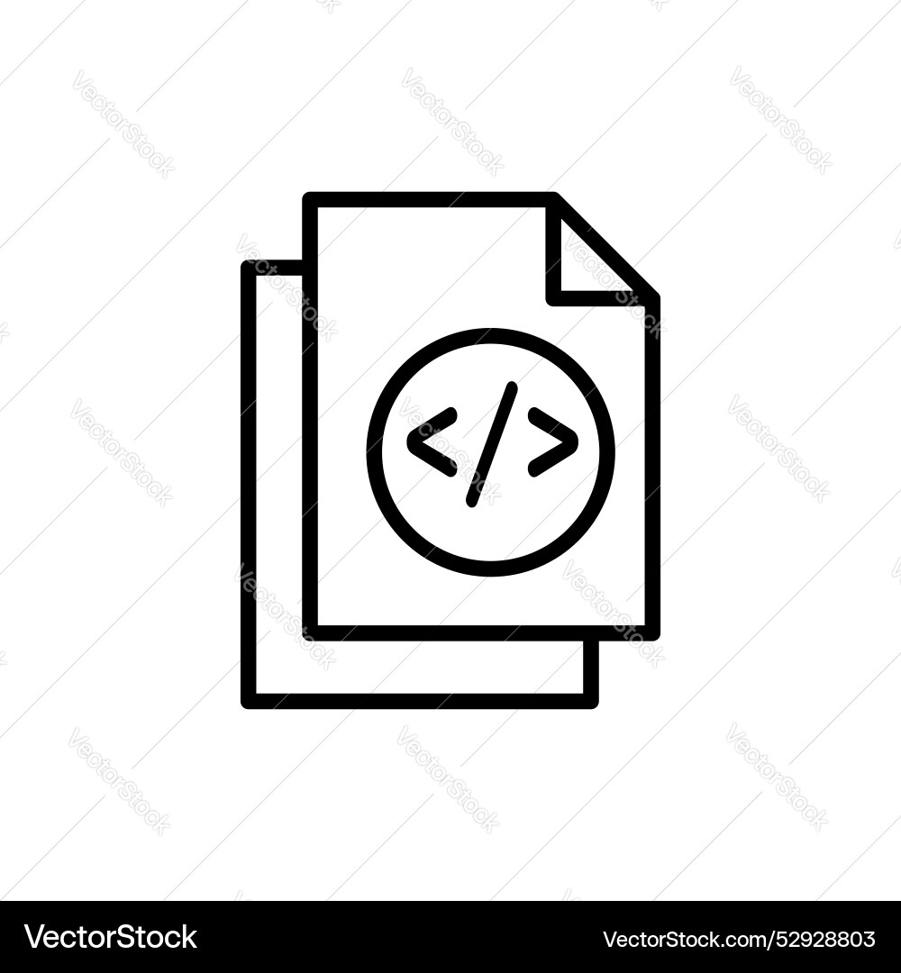 Html script icon Vector Image