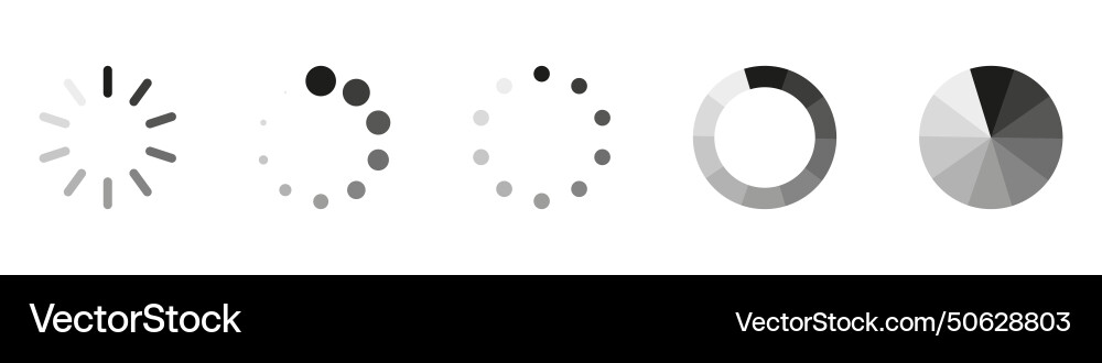 Loading icon set buffer loader or preloader Loading icon set buffer loader or preloader Vector Image
