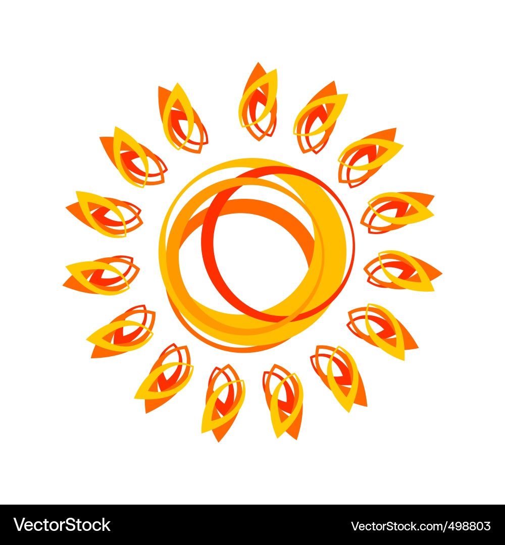 Radiant Sunburst Vector Image