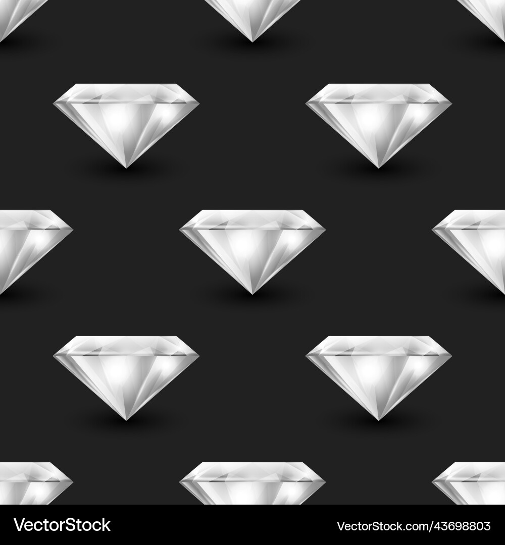 Seamless pattern with 3d realistic gemstone Seamless pattern with 3d realistic gemstone Vector Image