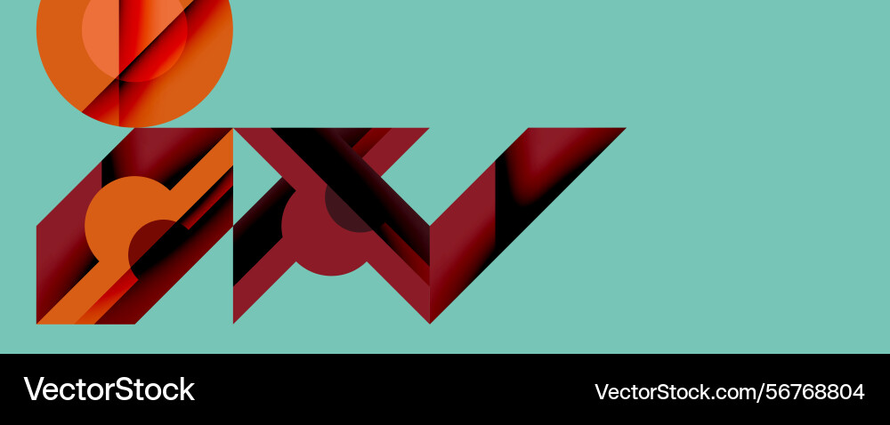 Abstract geometric design features layered shapes Abstract geometric design features layered shapes vector image