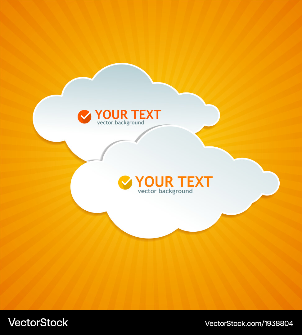 Abstract paper cloud like speech bubble Vector Image
