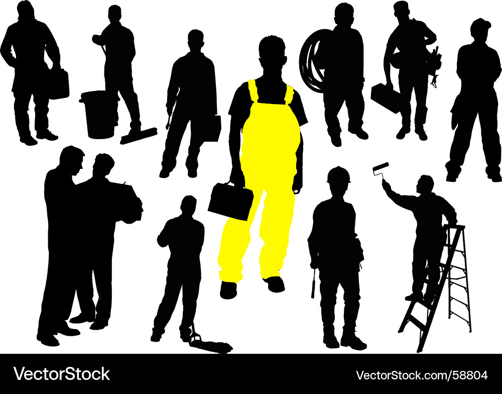 Construction Workers vector image
