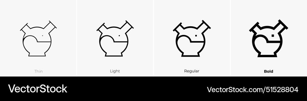 Flask icon thin light regular and bold style Vector Image