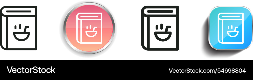 Healthy icon thin linear regular and button style vector image
