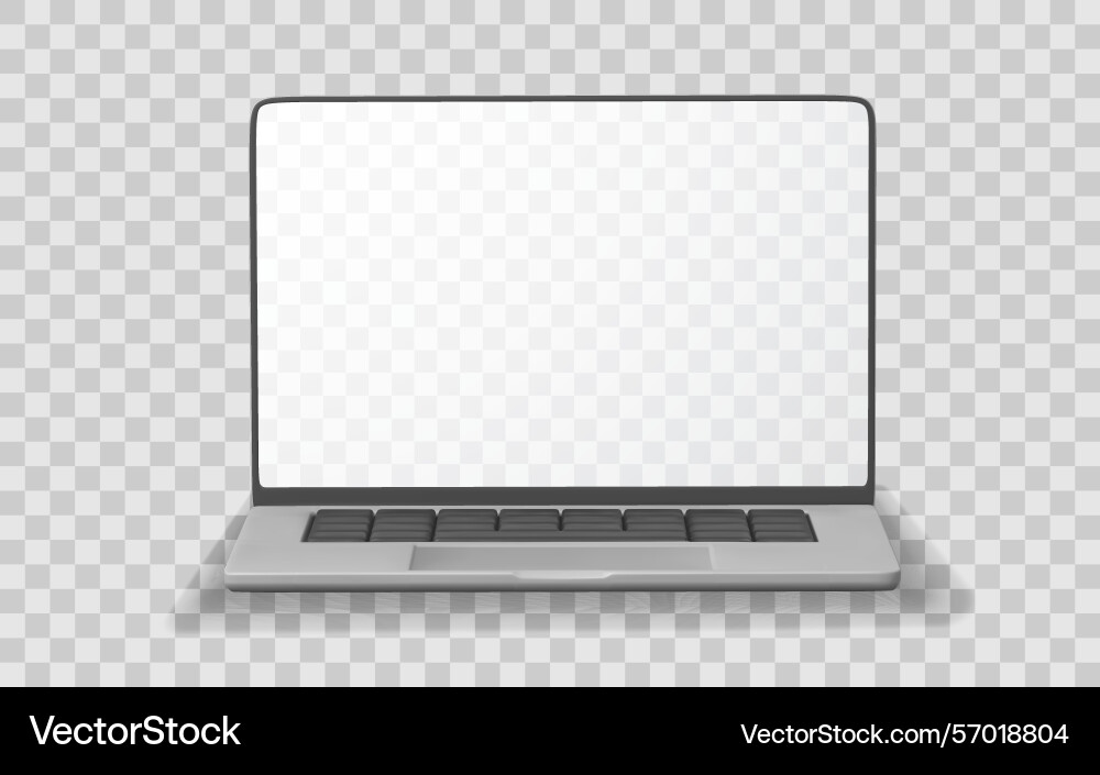 Laptop mockup with blank screen for ui web design Laptop mockup with blank screen for ui web design vector image