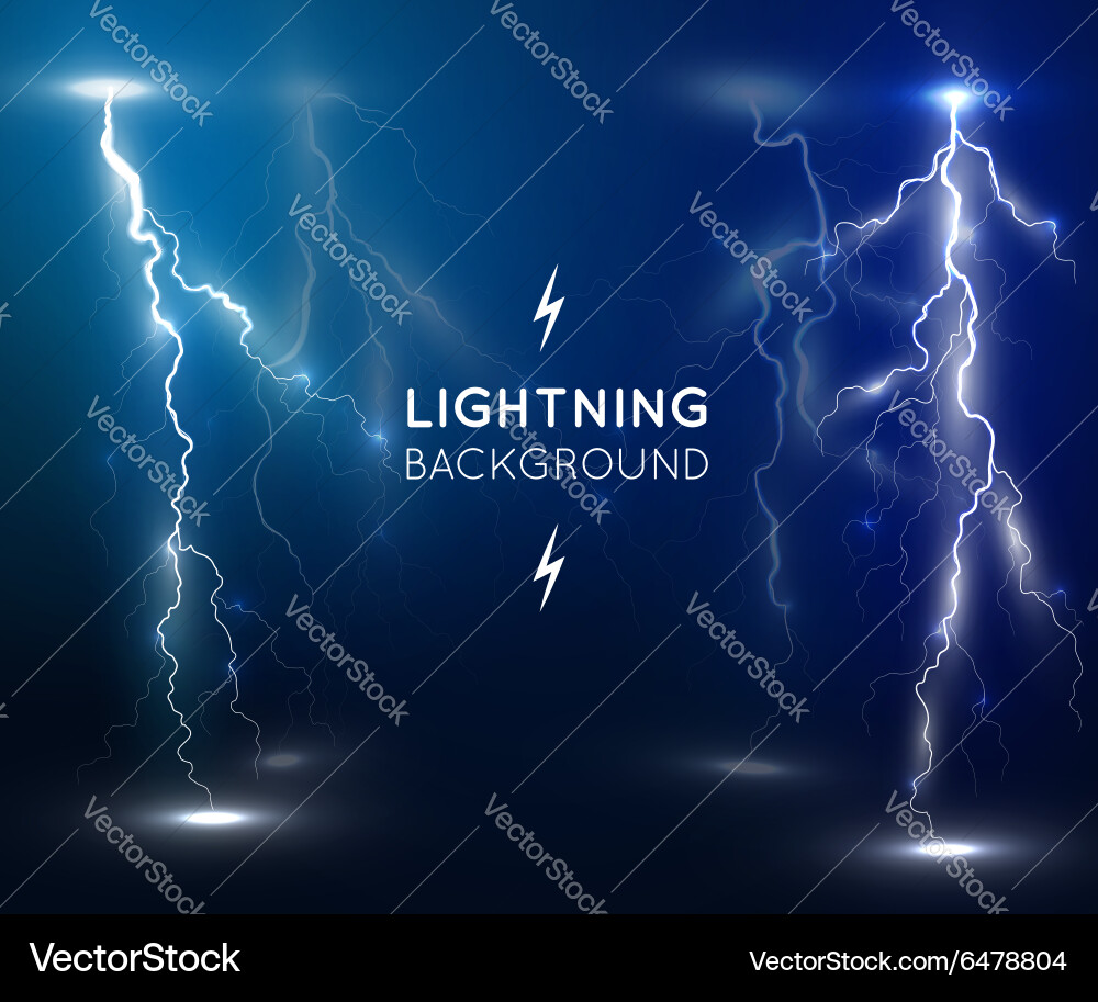 Lightning Strike Background Royalty Free Vector Image