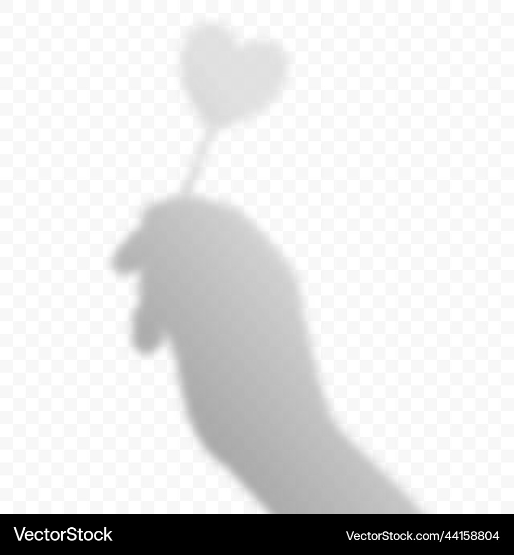 Shadow overlay of hand with lollipop in shape vector image