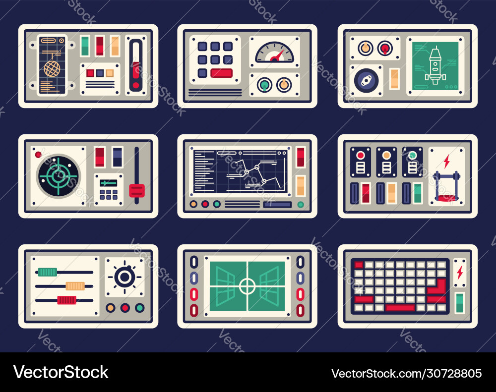 Control Panels & Instruments vector image