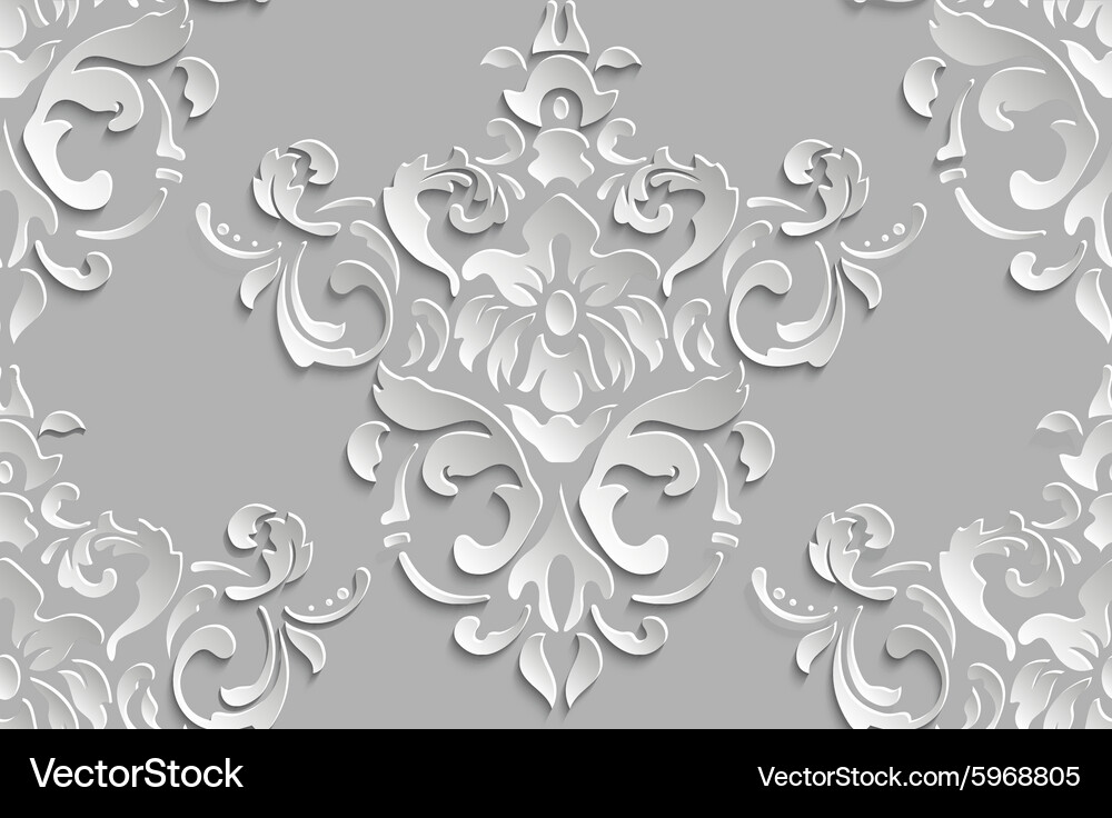 Damask seamless pattern background Vector Image