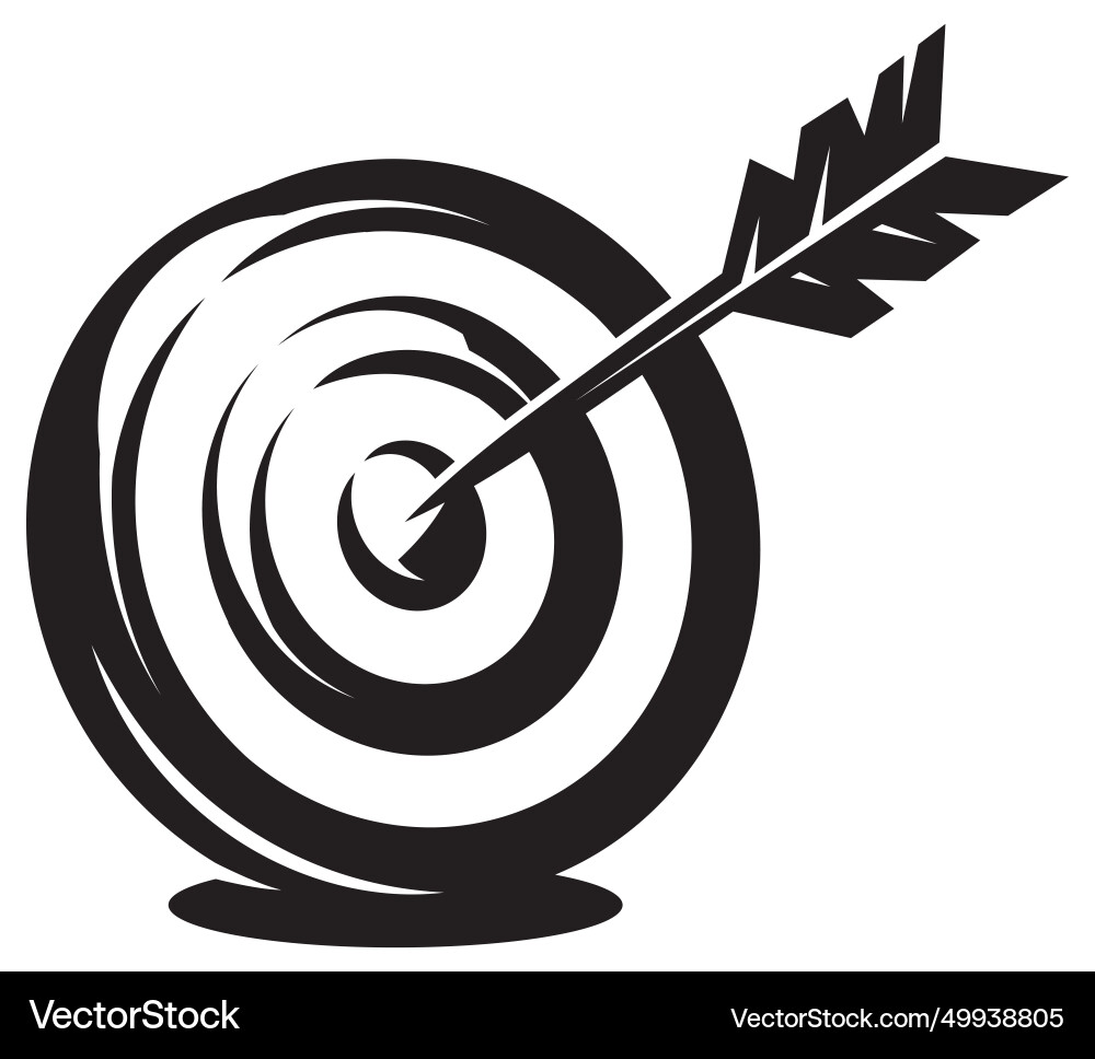 Dart Target with Arrow vector image