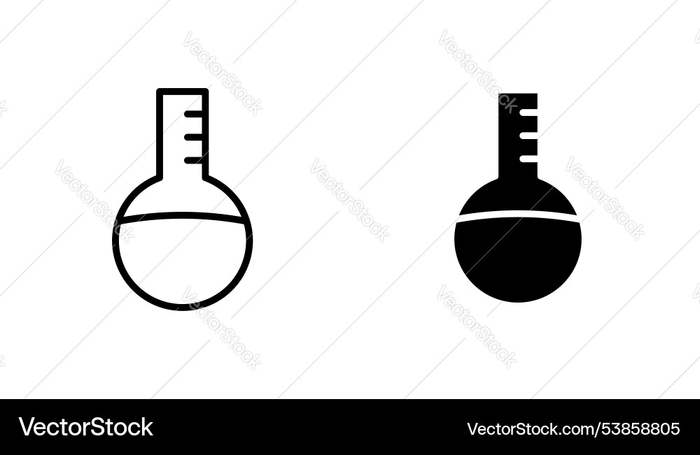 Flask icon set Vector Image