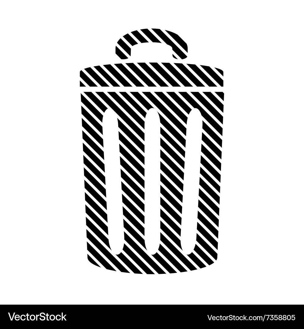 Garbage button on white Vector Image