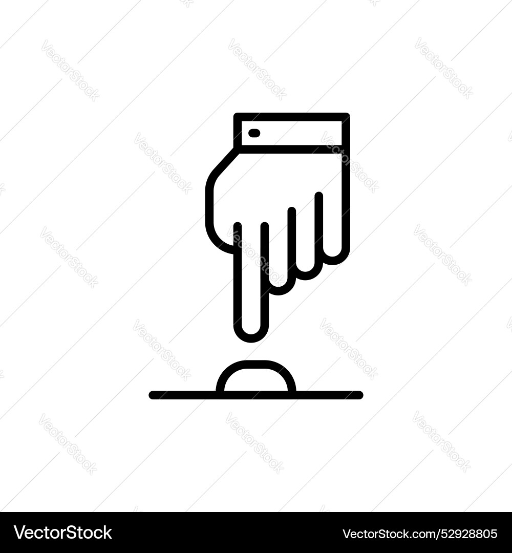 Hand push button icon Hand push button icon vector image