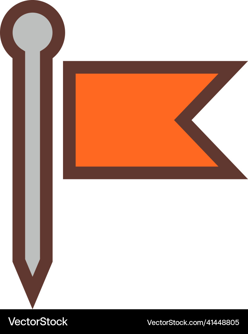 Roter Flaggenstift scharfer Kartenzeiger Zielort Roter Flaggenstift scharfer Kartenzeiger Zielort vektorbild