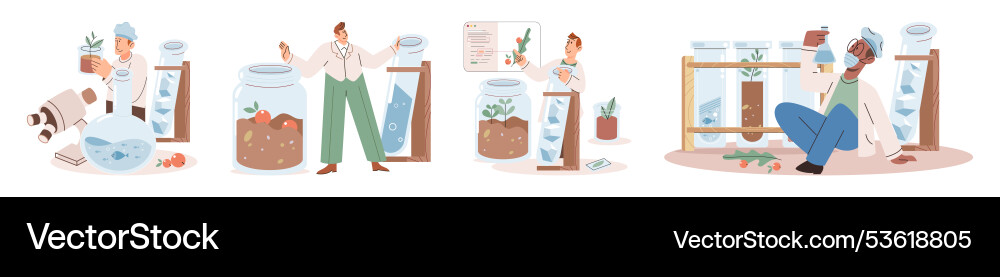 Scientific experiment continuous development Scientific experiment continuous development vector image