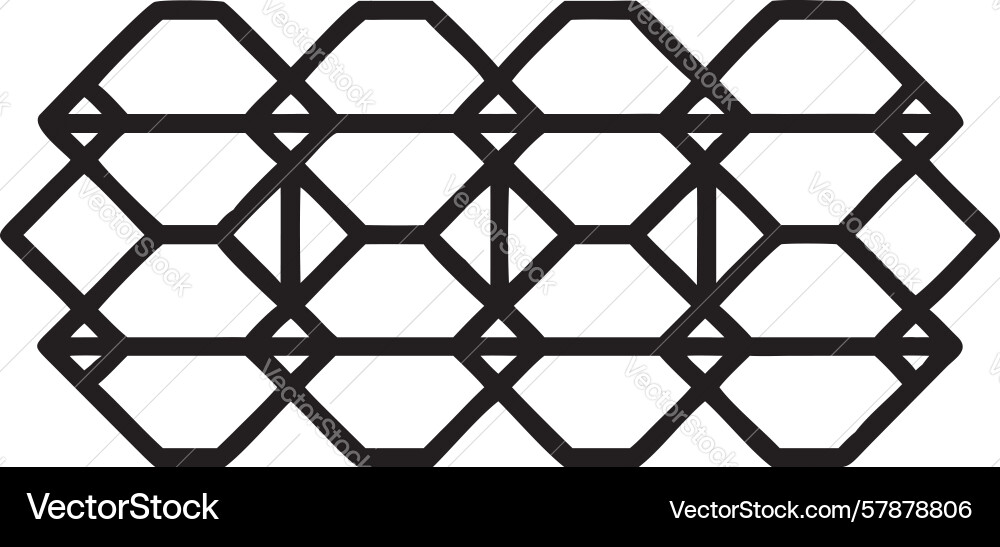 Abstract hexagonal grid pattern minimalist modern vector image