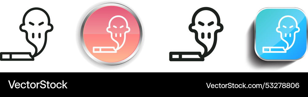 Death icon thin linear regular and button style vector image