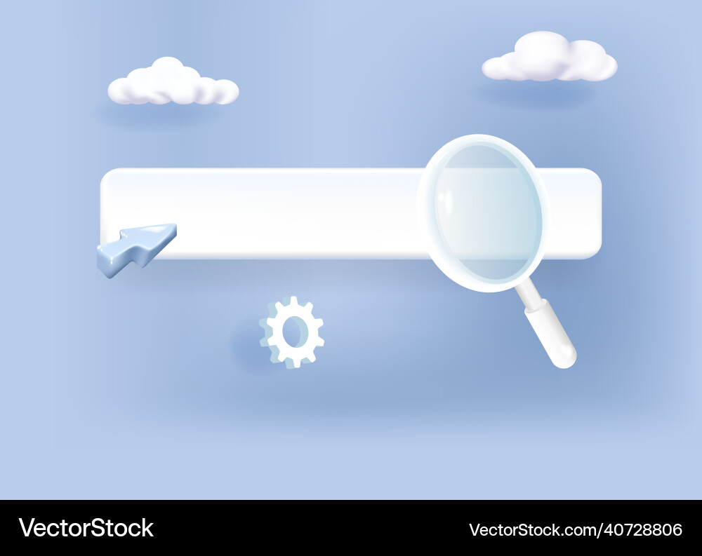 Search bar template for website navigation Search bar template for website navigation vector image