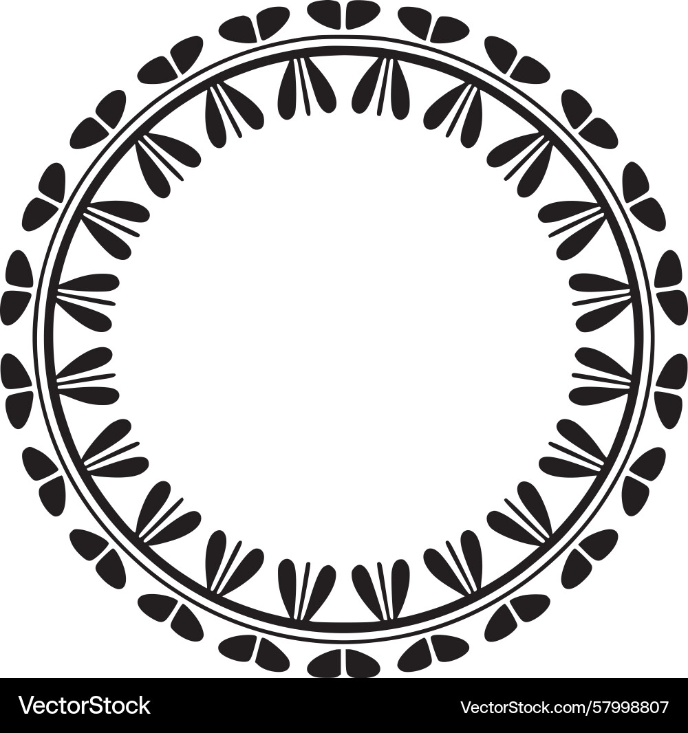 Elegant Leaf Border Pattern Vector Image