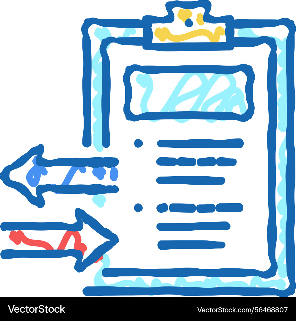 Import and export document icon doodle Vector Image