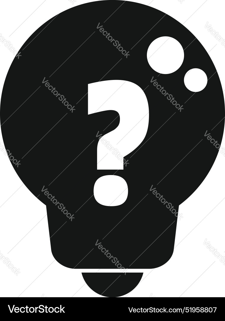 Light bulb asking question with mark Light bulb asking question with mark vector image