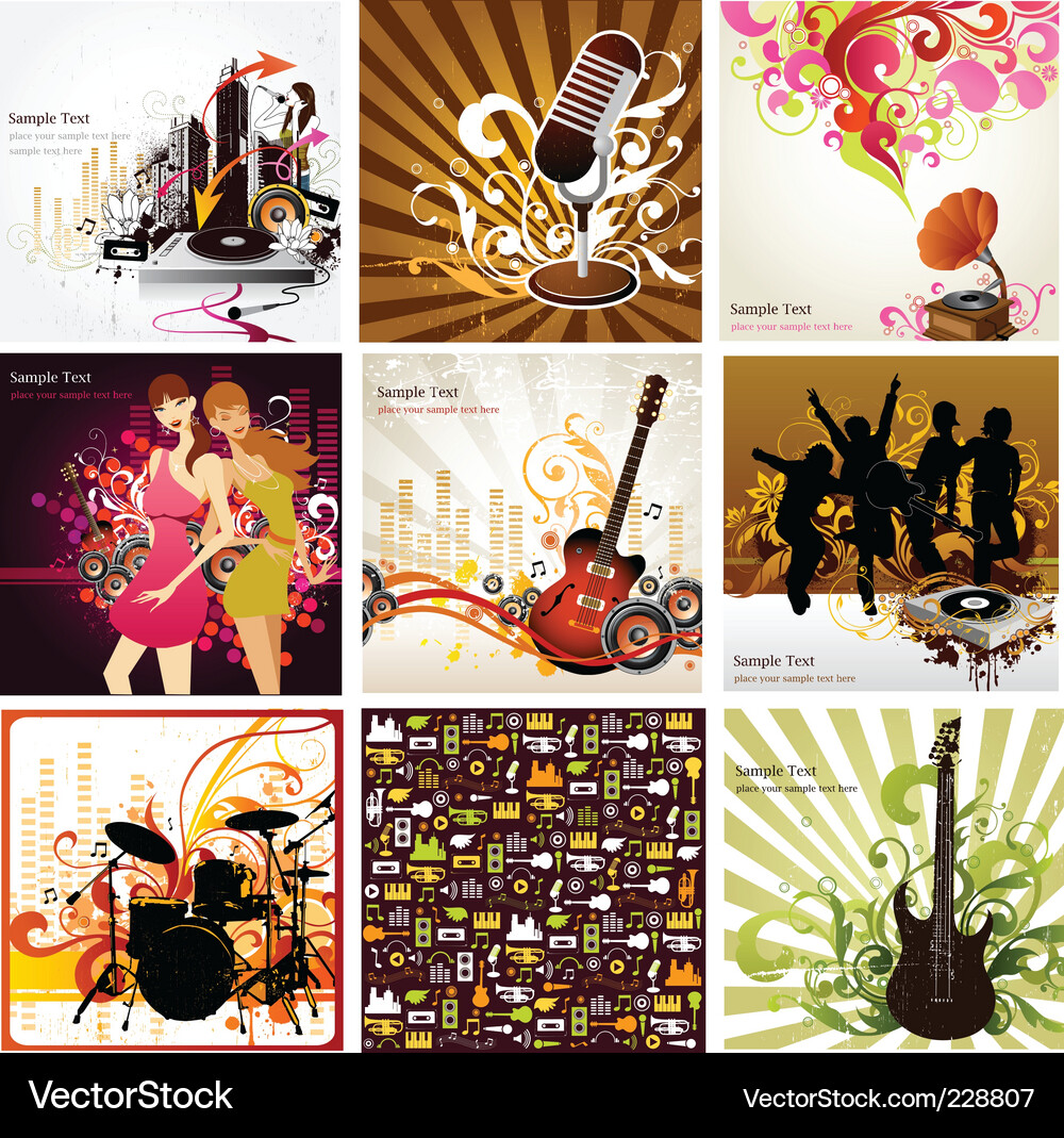 Music Event Posters Vector Image